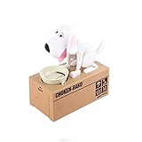 Just Us Choken Bako DogロボットCoin Bank Munchingおもちゃお金ボックスホワイト