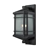 1-Light Outdoor Sconce In Matte Black [並行輸入品]