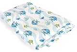 Stephan Baby Cotton Muslin Swaddle Blanket Rainbow Fish [並行輸入品]