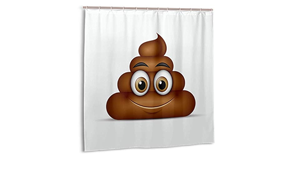 Amazon コミックブラウン笑ううん顔文字絵文字うんち顔抽象クラップおかしいたわごとトイレたわごとデザイン臭い 家の装飾シャワーカーテン152cmx1cm シャワーカーテン ホーム キッチン オンライン通販