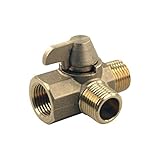 JR Products 62245 3-Way Brass Diverter Valve - 1/2 MPT x 1/2 MPT x 1/2 FPT [並行輸入品]
