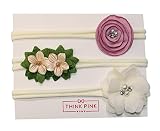 Think Pink Bows新生児赤ちゃんSkinnyナイロンヘッドバンドセット US サイズ: S カラー: マルチカラー