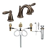 Moen T6620ORB-9000 Brantford Two-Handle Low Arc Bathroom Faucet with Valve, Oil Rubbed Bronze [並行輸入品