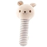 ニギニギ がらがら ステック くま 日本製 シシュノン 14cm アイボリー