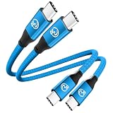 UseBean USB C & USB Cケーブル0.2M(2本セット)【USB 3.2 Gen 2X2 20Gbpsデータ転送PD対応100W超急速充電】USB Type-Cケーブル,4K/60Hz映像出力 Type C充電ケーブル MacBook Pro, iPad Pro/Mini, Galaxy S23 S24, Pixel, Sony等USB-C機種対応