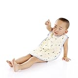 Sawors 4重ガーゼ ベビー スリーパー キッズ パジャマ 寝袋 オーガニック 通気 子供服 ベビー服 寝袋 100%コットン 綿 子供 赤ちゃん ボタン開閉式 四節用 夏はさらさら 冬はあったか