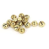 uxcell クリスマスツリー 飾り ゴールドトーン メタル リング ベル 18mm 直径 15個入り