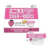 日清オイリオ ミニタス エネルギー ゼリー 225g(25g×9個) イチゴ味 介護食 デザート ハイカロリー ゼリー 栄養補給 舌でつぶせる 高カロリー 栄養補助食品 MCTオイル (1個セット, イチゴ)