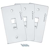 E-Lock Switch Guard Light Switch Cover, 3 Pack, White by E-Lock