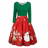 ワンピース POTOJP クリスマス周辺柄 長袖 セクシー ドレス 大人用 着痩せ オシャレ 膝丈スカート コスプレ衣装 女の子 コスチューム チュニック 女性用 衣装 クリスマス パーティー 演劇 