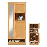 日本製 幅75cm ハイタイプシューズボックス ナチュラル 完成品