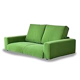 ソファー ローソファー 2人掛け 【レクシー2P FABグリーン】 ロータイプ 横幅：131cm ファブリック 空間を広く見せる ロータイプ