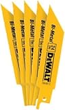 DEWALT DW4812 4-Inch 24 TPI Straight Back Bi-Metal Reciprocating Saw Blade (5-Pack) [並行輸入品]
