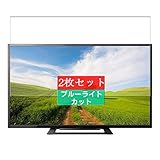 2枚 Sukix ブルーライトカット フィルム 、 SONY ソニー 32V型 液晶 テレビ ブラビア VIERA KJ-32W500C / KJ-32W500E 向けの 液晶保護フィルム ブルーライトカットフィルム シート シール 保護フィルム（非 ガラスフィルム 強化ガラス ガラス ケース カバー ） new version