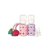 Lifefactory Two-Bottle Starter Set, Pink/Lilac, 4 Ounce by Lifefactory [並行輸入品]