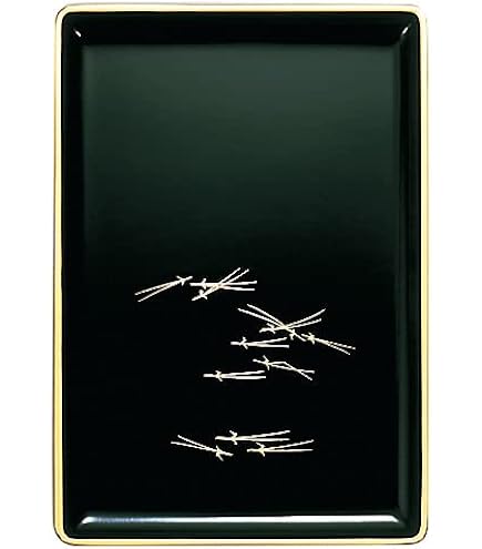 Amazon｜漆ぷろだくと 名刺盆（切手盆）黒フチ金 小 お布施