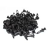 50個車0.4 "ホール白いドアプラスチック製の交換リベットファスナー