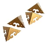 4個入り コーナープロテクター 金属 ブラケットプロテクター レトロスタイル 装飾 4.5*4.5*4.5cm（24ネジ付き) 古銅色