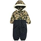 ベビー ジャンプスーツ 男の子 フード付き スノーコンビ スキーウエア つなぎ 防寒つなぎ ベージュ 95cm