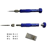Dogxiong 6in1 Torx T5 T6 Phillips Slot Type 0.8mm 1.2mm Pentalobe 5 Point Star Repair Screwdriver To