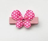 Baby Deer Clips　ヘアクリップ for ベビー　ドットちょうちょ (ピンク)