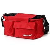 ベビーカー　車肩掛けバッグ 収納バッグ お出かけ用バック (赤色)