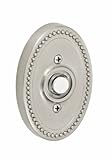 Fusion Hardware BEL-B7-BRN Decorative Collection Oval Beaded Doorbell, Brushed Nickel, 1-Pack by Fus