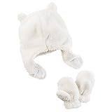 Carter's(カーターズ) 耳付ボアイヤーフラップキャップ＆ミトンセット(White) 12-24m(12-24ヶ月) [並行輸入品]