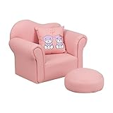 Offex OF-HR-22-GG Kids Chair and Footrest, Pink [並行輸入品]