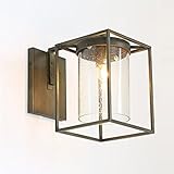 YJH+ ウォールランプ工業用レトロ屋外テラスガーデンライト屋外用ガラスランプの外壁 美しく、寛大な ( 色 : 緑 )