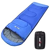 IREGRO 寝袋 封筒型 1400g-2200g シュラフ ぽかぽか暖かい コンパクト 軽量 キャンプ 登山 車中泊 アウトドア 丸洗い