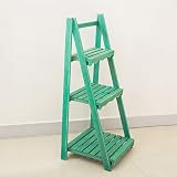 RBHJZ ソリッドウッドフロアフラワーシェルフリビングルーム屋外3層ディスプレイスタンドサイズ49x39x99cm A+