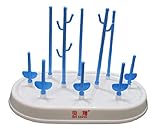 ほ乳びん ラック 乾燥 スタンド 軽量 コンパクト 哺乳瓶 立て ベビーミルクボックス 清潔乾燥 水切り ラック ( 10本 ブルー )