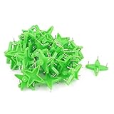 50個グリーンプラスチックスター形の壁の額縁ネイルハンガー