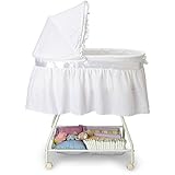 Delta Children 乳幼児用 ベビーベッド バシネット  Sweet Beginnings Bassinet ホワイト [並行輸入品]