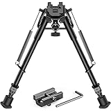 タクティカルバイポッド 20mmレール対応 バイポッド 190~250mm(6~9インチ) 5段階伸縮 折りたたみ式 タクティカルバイポッド ドレールマウント付属（ブラック)