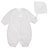 西松屋 フード付きフラワーメッシュ天竺セレモニードレス 【新生児50-60cm】