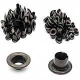 ハトメ 5mm アンティーク 両面 真鍮 金具 100組セット 革 布 レザークラフト 手芸 補強 初心者OK クラフトパーツ屋