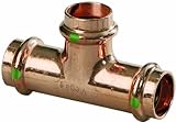 Viega 77397 ProPress Zero Lead Copper Tee with 3/4-Inch by 1/2-Inch by 3/4-Inch P x P x P [並行輸入品]