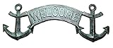 starworld- Heavy Duty Cast IronアンティークスタイルアンカーWelcome Plaque Sign Nautical壁プールホームインテリアボート家装飾用(サイズ: 3.