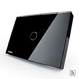 US/AU Standard, Black Pearl Crystal Glass Panel, VL-C301R-82,110~250V,433.92MHz Wireless Remote Cont