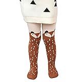 タイツ キッズ ニット レギンス コットン 動物 0-3歳 足付き 子供タイツ 秋 多色 Meedot No.14 2-3歳