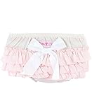 ラッフルバッツ ベビー ブルマ (サイズ：18-24m、カラー：Pink Stripe Sateen Wave） rufflebutts [並行輸入品]