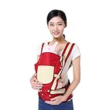 多機能　抱っこひも　おんぶ紐　スリング　新生児　ヨコ抱っこ　べビースリング　ベビーキャリア　ヒップシート　メッシュ素材で通気性がいい　0ヶ月から48ケ月まで　4way　 8通り以上　四色 (レッド)