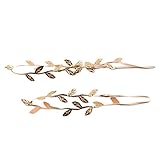 ヘアバンド カチューシャ ヘアバン かわいい葉ヘアバンド ヘアアクセサリーピースオリーブ母と娘兼用 (母と娘, ゴールド)