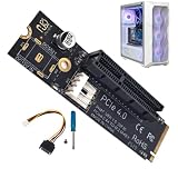 Onuuzivl M.2 PCIE アダプター、PCIE 拡張アダプター | 実用的な PCIE M.2 アダプター カード M.2 - PCIE ライザー カード,PCIE デバイス用の頑丈なホスト コントローラー拡張カード PCIE エクステンダー