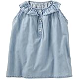 OSHKOSH(オシュコシュ) ラッフルシャンブレートップ トップス半袖Tシャツ 5歳【並行輸入】