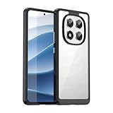 Redmi Note 14 Pro 5G / Xiaomi Poco X7 5G ケース『AFINER』新型 軽量 超薄型 TPU+PC 透明 カバー シャオミ(Xiaomi) Redmi Note 14 Pro 5G / Xiaomi Poco X7 5G 専用 耐衝撃 衝撃吸収 指紋防止 擦り傷防止 レンズ保護 着脱簡単（ブラック）