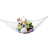 Sea Team Multipurpose Elastic Hanging Storage Polyester Netting Hammock String Bag Toys Organizer wi