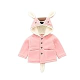 Cutelove　コート　トップス　フード付き　ニホンジカのデザイン　長袖　綿　男の子　女の子　ボーイズ　ガールズ　ベビー　赤ちゃん　幼児　秋　冬　可愛い　暖かい　保温　防寒　ファッション　カジュアル